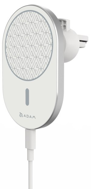 Adam Elements Omnia C2 - bezprzewodowa magnetyczna ładowarka samochodowa (biała)
