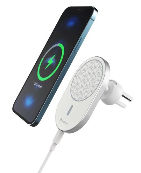 Adam Elements Omnia C2 - bezprzewodowa magnetyczna ładowarka samochodowa (biała)