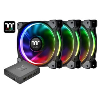 Thermaltake Riing Plus 14 RGB TT Premium Edition 3 Pack (3x140mm, LNC, 1400 RPM)