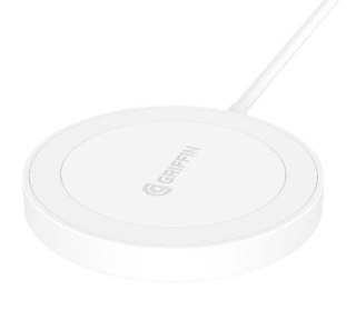 Griffin - ładowarka bezprzewodowa wspierająca ładowanie MagSafe - Android 15W, iOS 7,5W (biała)