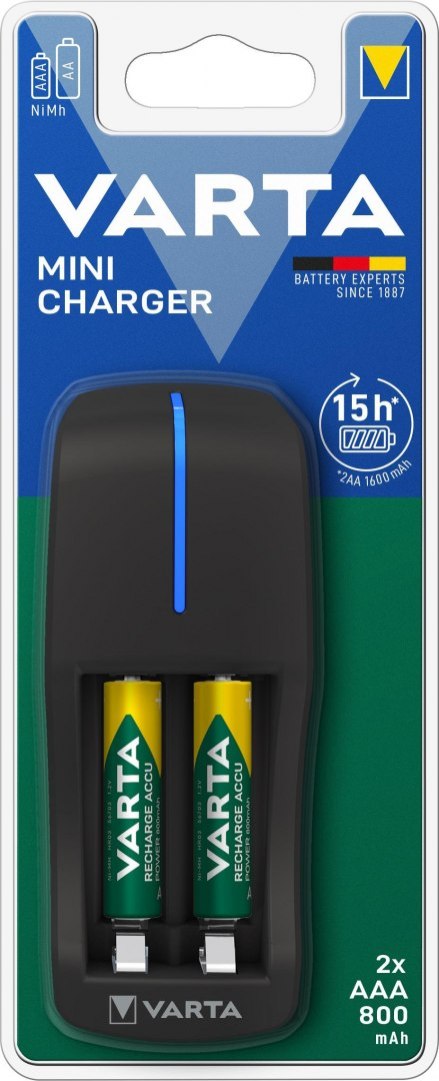 Ładowarka Varta Mini Charger + 2 akumulatorki AAA 800mAh