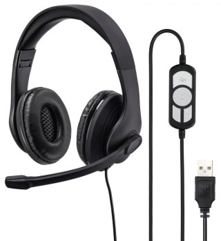 Słuchawki z mikrofonem Hama HS-USB 300, czarne