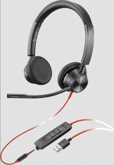 Słuchawki z mikrofonem Poly Blackwire 3325 nauszne BW3325-M USB-A/IN