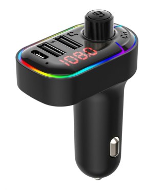 Transmiter FM Vakoss TC-B572K RGB Bluetooth USB-C