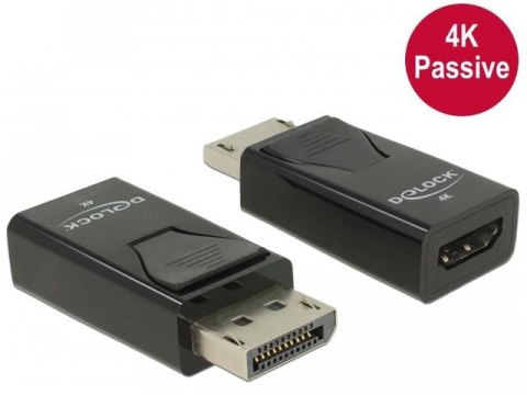 Adapter Delock DisplayPort 1.2(M) -> HDMI(F) pasywny