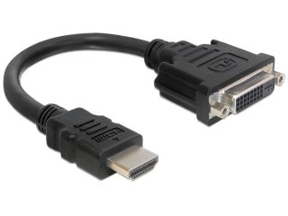 Adapter Delock HDMI(M)->DVI-D(F)(24+1) Dual link 0,2m