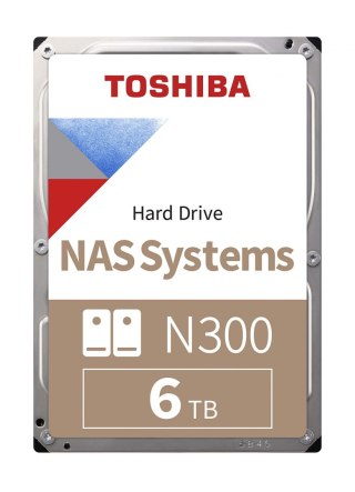 Dysk Toshiba N300 HDWG460EZSTA 6TB 3,5" 7200 256MB SATA III NAS