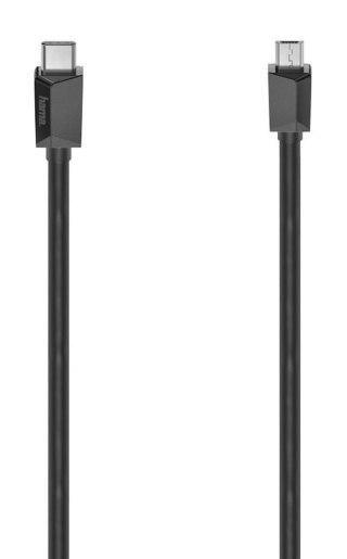 Kabel Hama USB 2.0 USB-C - Micro USB 0,75m czarny