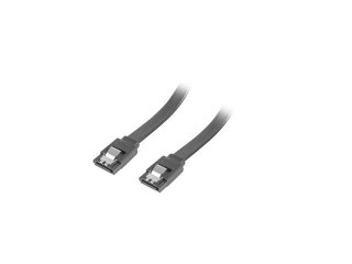 Kabel SATA Lanberg DATA III (6Gb/s) F/F 0,5m metalowe zatrzaski czarny