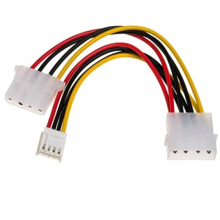 Kabel adapter Akyga AK-CA-14 Molex (M) - Molex (F) + miniMolex (F) 0,15m