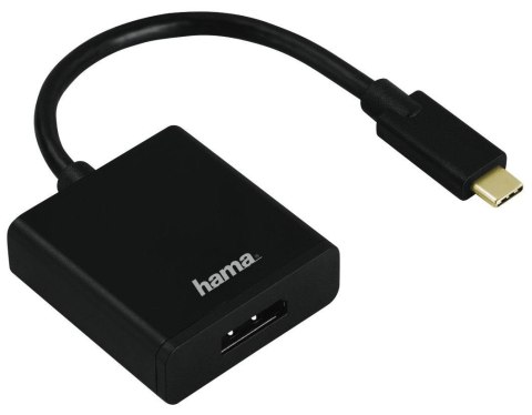 Kabel adapter Hama USB-C M - Displayport F Ultra HD czarny