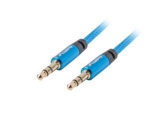 Kabel audio Lanberg Premium stereo minijack - minijack M/M 3m niebieski