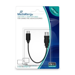 Adapter USB 3.0-USB 3.0 Type-C MediaRange MRCS169 0,15m czarny