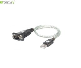 Kabel adapter Techly USB na port szeregowy RS232/COM/DB9