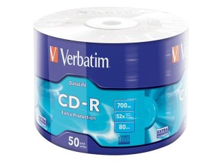 Płyty CD-R Verbatim 700MB Extra Protection Wrap (50 Spindel)