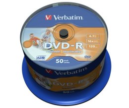 DVD-R Verbatim 16x 4.7GB (Cake 50) WIDE PRINTABLE