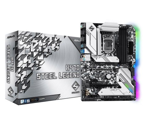 Płyta ASRock H470 Steel Legend /H470/DDR4/SATA3/M.2/USB3.1/PCIe3.0/M.2/s.1200/ATX