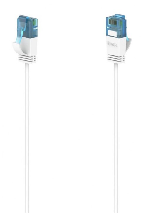 Kabel sieciowy Hama CAT6a U/UTP 10 Gbit/s Flexi 0,75m biały
