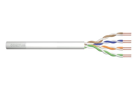 Kabel teleinformatyczny instalacyjny DIGITUS kat.5e, U/UTP, Eca, drut, AWG 24/1, PVC, 305m, szary, karton