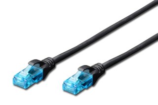 Patchcord DIGITUS UTP kat. 5e 0,5m PVC czarny