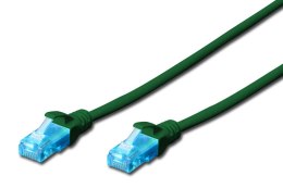 Patchcord DIGITUS UTP kat. 5e 0,5m PVC zielony