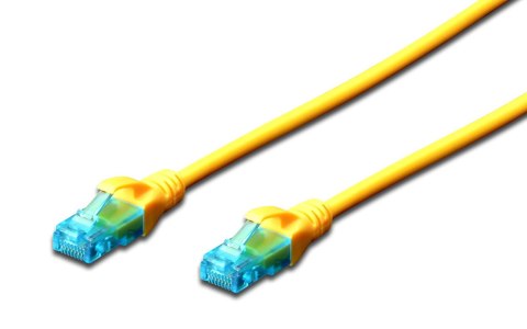 Patchcord DIGITUS UTP kat. 5e 1,5m PVC żółty