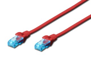 Patchcord DIGITUS UTP kat. 5e 15m PVC czerwony