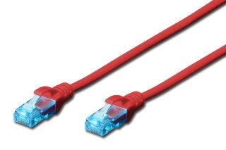 Patchcord DIGITUS UTP kat. 5e 3m PVC czerwony