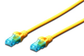 Patchcord DIGITUS UTP kat. 5e 5m PVC żółty