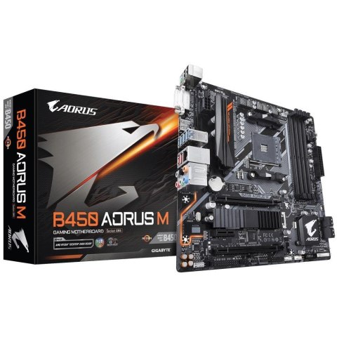 Płyta Gigabyte B450 AORUS M/AMD B450/DDR4/SATA3/M.2/USB3.1/PCIe3.0/AM4/mATX