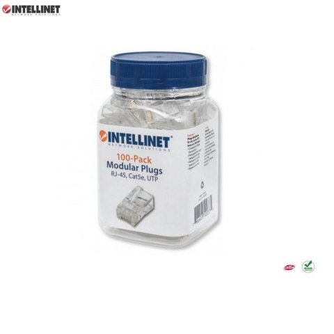 Wtyk Intellinet RJ45 8P/8C UTP Cat.5e/linka 100szt.