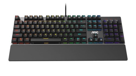 Klawiatura przewodowa AOC GK500 Gaming podświetlenie RED SWITCHES