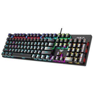 Klawiatura przewodowa dla graczy Aula Retribution Gaming mechaniczna, podświetlana, RED SWITCH