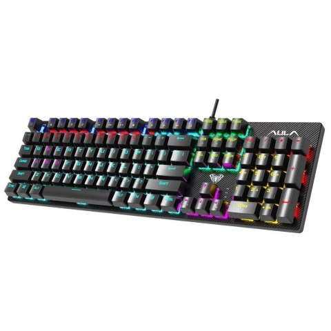 Klawiatura przewodowa dla graczy Aula Retribution Gaming mechaniczna, podświetlana, RED SWITCH