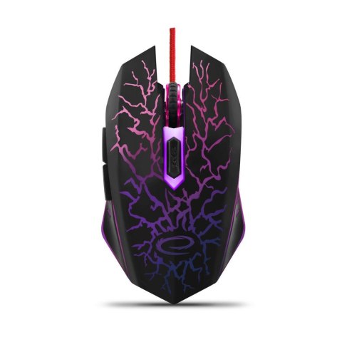 Mysz przewodowa Esperanza MX211 Lightning optyczna Gaming 6D USB czarna Mysz przewodowa Esperanza MX211 Lightning optyczna Gaming 6D USB czarna