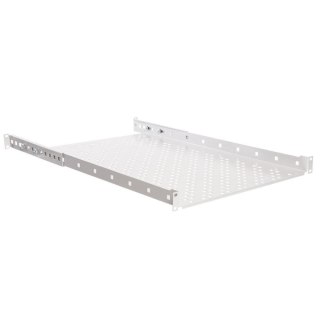 Półka do szafy 19'' Netrack 1U/600mm, wsporniki, szary