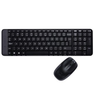 Zestaw bezprzewodowy klawiatura + mysz Logitech MK220 czarny