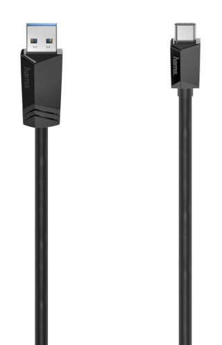 Kabel Hama USB 3.2 Gen 2 USB-C - USB-A 10 Gbit/s 1m czarny