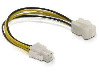 Kabel P4 Delock zasilający CPU M/F 4PIN wewnętrzny 0,15m