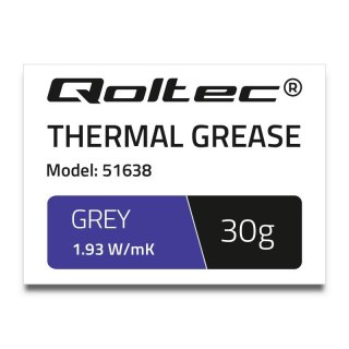Pasta termoprzewodząca Qoltec 1.93 W/m-K | 30g | Szara