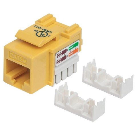 Moduł Keystone Intellinet RJ45 UTP Cat.5e, żółty