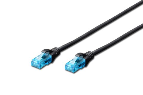 Patchcord DIGITUS UTP kat. 5e 2m PVC czarny