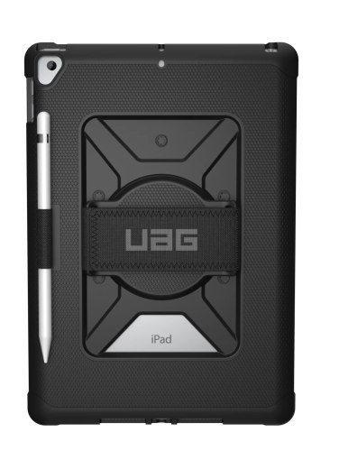 UAG Metropolis Hand Strap - obudowa ochronna z uchwytem do Apple Pencil oraz uchwytem na dłoń do iPad 10.2" 7/8/9 generacja (bla
