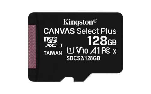 Karta pamięci Kingston microSD Canvas Select Plus 128GB UHS-I Class 10 + adapter
