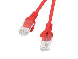 Patchcord Lanberg UTP kat.5e 0,25m czerwony 10-Pack